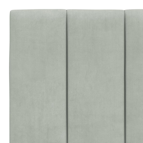 VidaXL Cadre de lit sans matelas «&nbsp;Hanko&nbsp;» Gris pâle 183 en velours 213&nbsp;cm