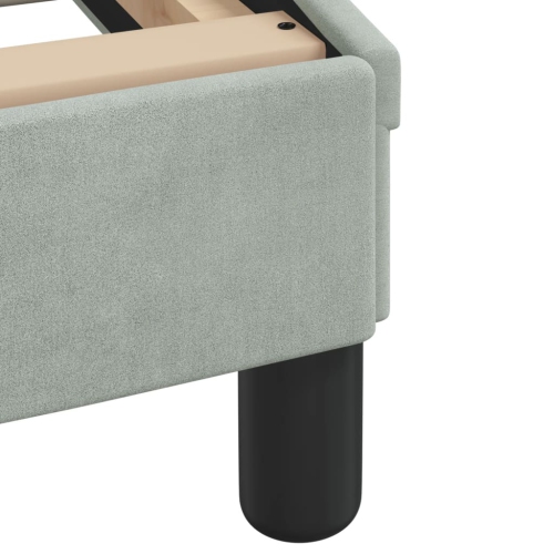 VidaXL Cadre de lit sans matelas «&nbsp;Hanko&nbsp;» Gris pâle 137 en velours 190&nbsp;cm