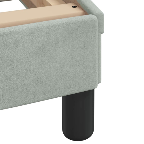 VidaXL Cadre de lit sans matelas «&nbsp;Hanko&nbsp;» Gris pâle 100 en velours 190&nbsp;cm