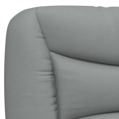 Cadre de lit vidaXL sans matelas «&nbsp;Hvar&nbsp;», tissu 190&nbsp;cm gris pâle 100 unités