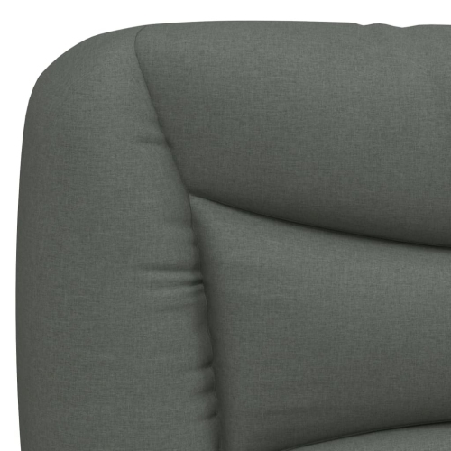 Cadre de lit vidaXL sans matelas «&nbsp;Hvar&nbsp;», tissu 203&nbsp;cm gris foncé de 152&nbsp;po