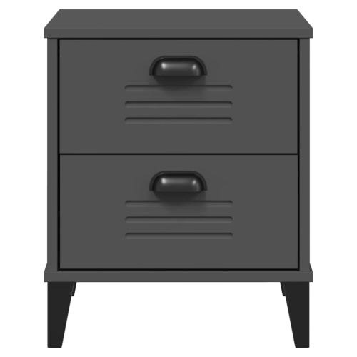 vidaXL Bedside Cabinet VIKEN Anthracite Grey Engineered Wood