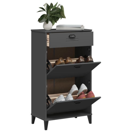 vidaXL Shoe Cabinet VIKEN Anthracite Grey Engineered Wood