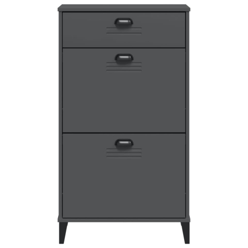 vidaXL Shoe Cabinet VIKEN Anthracite Grey Engineered Wood