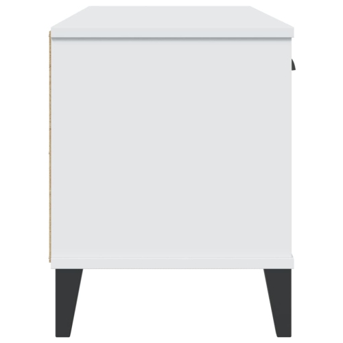 vidaXL Shoe Bench VIKEN White 106x35x45 cm Engineered Wood