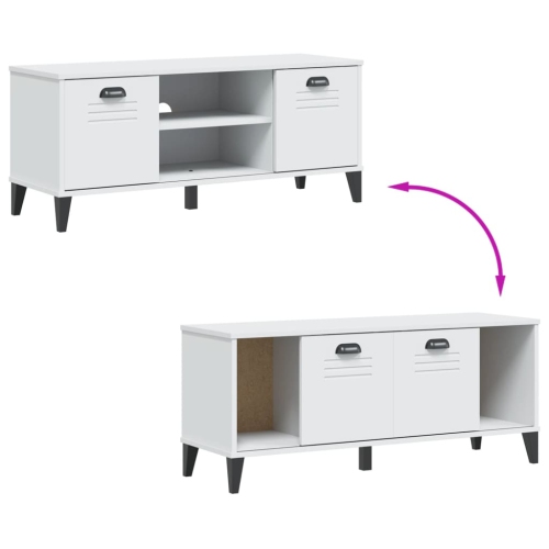 vidaXL Shoe Bench VIKEN White 106x35x45 cm Engineered Wood