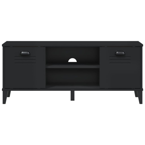 vidaXL Shoe Bench VIKEN Black 106x35x45 cm Engineered Wood