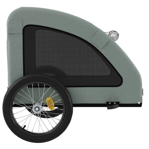 vidaXL Pet Bike Trailer Grey Oxford Fabric and Iron