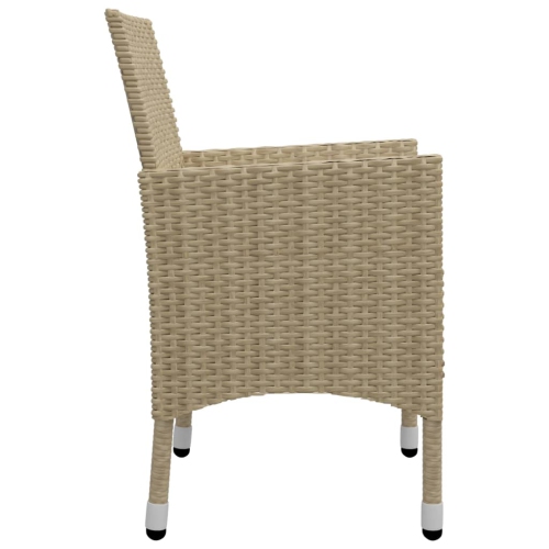 Ensemble de salle à manger 9 pièces pour le jardin, beige