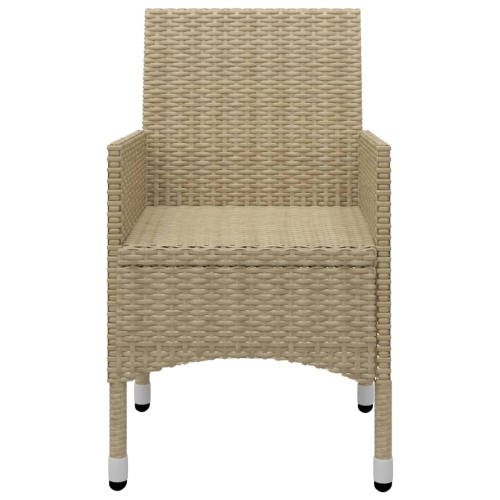 Ensemble de salle à manger 9 pièces pour le jardin, beige