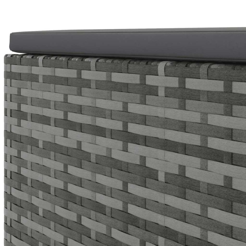 Ensemble de salon de jardin de 6 pièces avec coussins en poly rotin gris de vidaXL