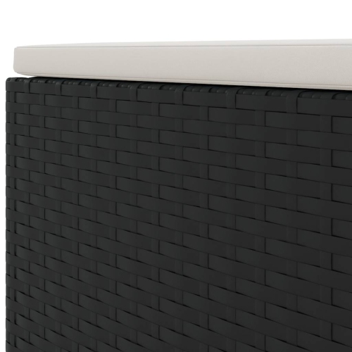 Ensemble de salon de jardin de 5 pièces avec coussins en poly rotin noir de vidaXL