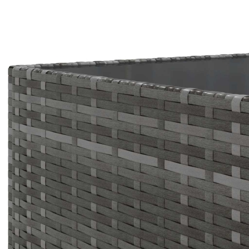 vidaXL 6 Piece Garden Lounge Set with Cushions Grey Poly Rattan