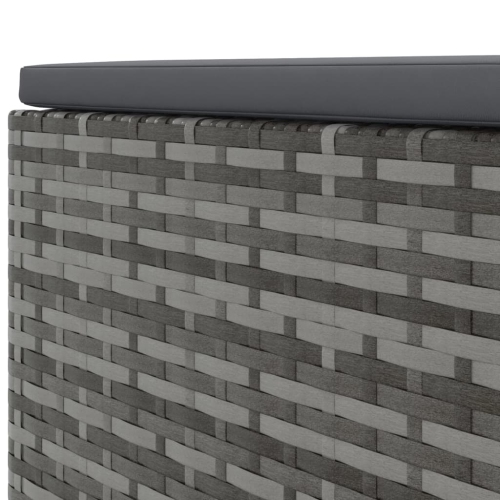 vidaXL 4 Piece Garden Lounge Set with Cushions Grey Poly Rattan