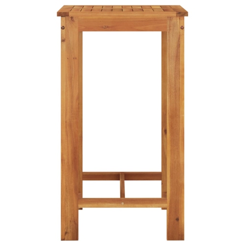 Ensemble de bar de jardin 3 pièces en bois d'acacia massif gris et en rotin synthétique vidaXL