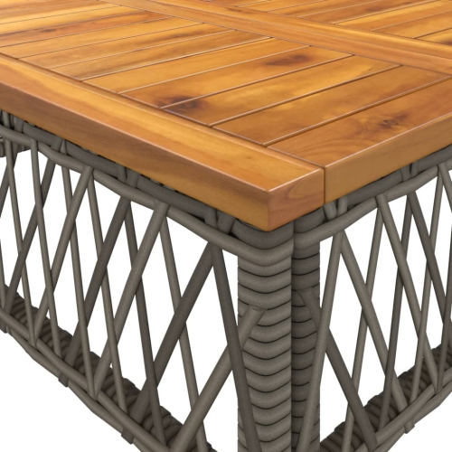 Ensemble de 2 pièces avec divan et coussins en rotin synthétique gris vidaXL