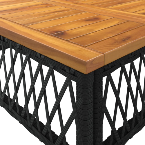 Ensemble de 2 pièces avec divan et coussins en rotin synthétique noir vidaXL