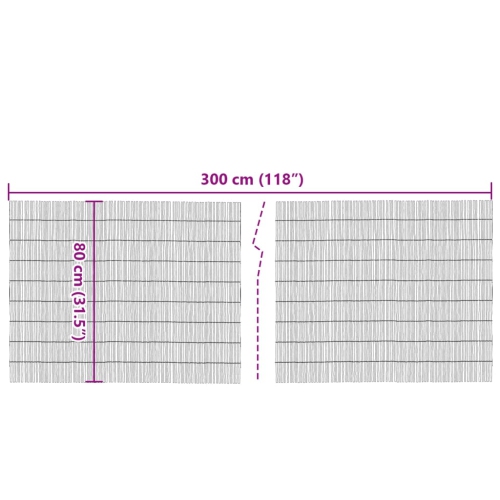 vidaXL Garden Fence 300x80 cm Reed