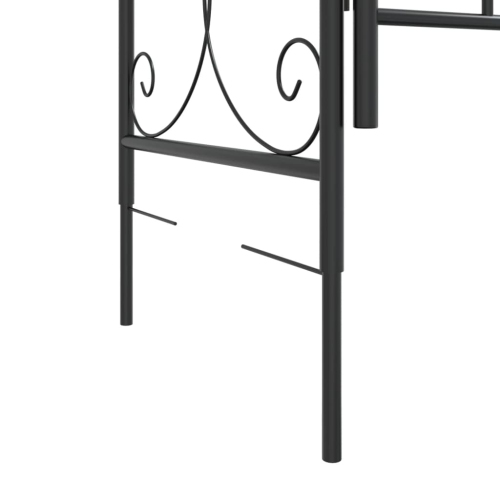 Arche de jardin avec porte en acier noir 108x45x235 cm