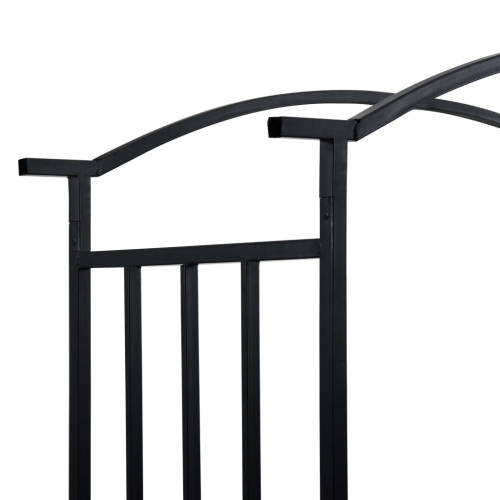 Arche de jardin avec banc en fer noir de 50,4 x x19,7 x x81,5 po de vidaXL