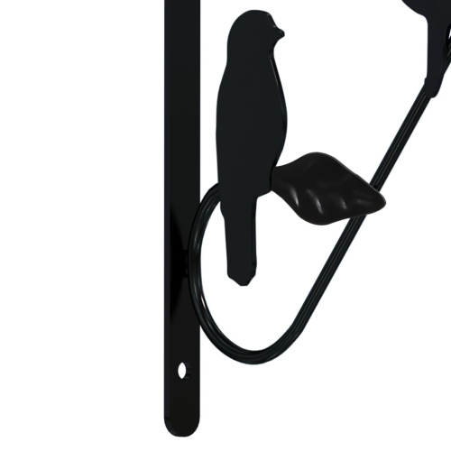 vidaXL Hanging Basket Brackets 4 pcs Black Steel