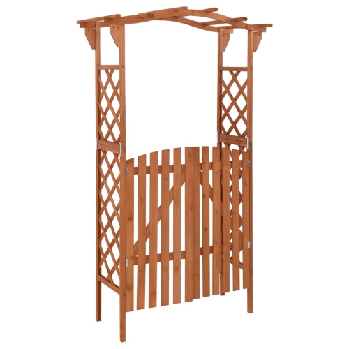 VisdaXL Pergola avec porte 116 x 40 x 40 204&nbsp;cm bois massif