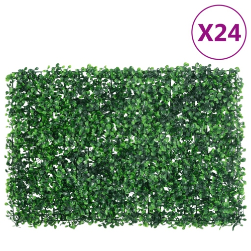 Image 1 de 7.. &nbsp;Clôture à feuilles artificielles vidaXL&nbsp;, 24 pièces, vert 40 x 60&nbsp;cm