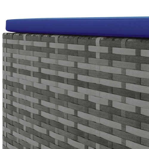 vidaXL 5 Piece Garden Lounge Set with Cushions Grey Poly Rattan