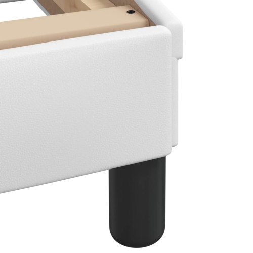 Cadre de lit vidaXL sans matelas « Zadar » Blanc 100 lignes en similicuir 190 cm
