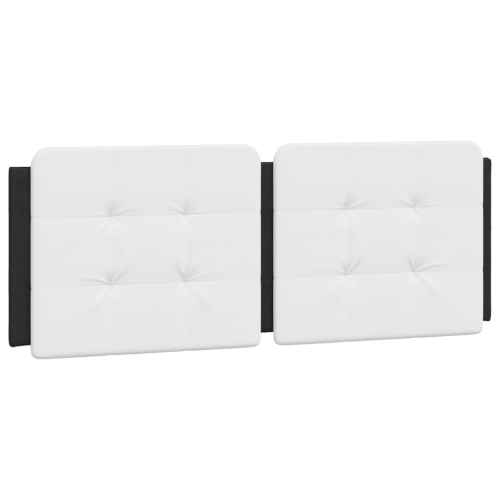 Cadre de lit vidaXL sans matelas «&nbsp;Zadar&nbsp;» Similicuir noir et blanc 137&nbsp;po 190&nbsp;cm