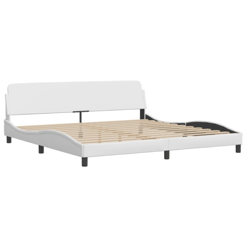 vidaXL Bed Frame without Mattress "Zadar" White 193x203 cm Faux Leather