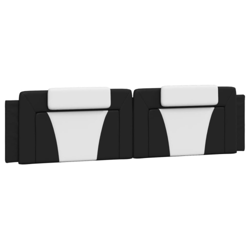 Cadre de lit vidaXL «&nbsp;Viana&nbsp;» avec LED sans matelas, noir et blanc, 193 203&nbsp;cm