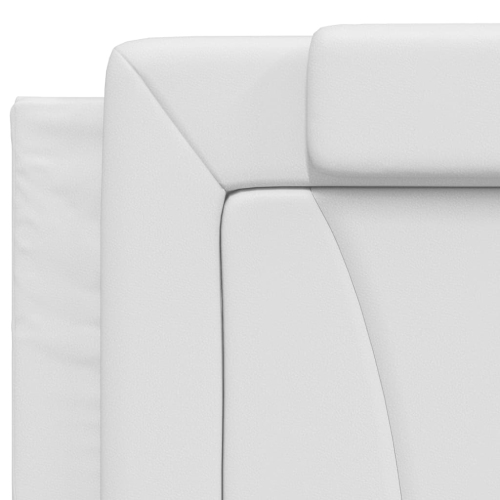 Cadre de lit vidaXL « Viana » avec LED sans matelas, blanc, 193 203 cm