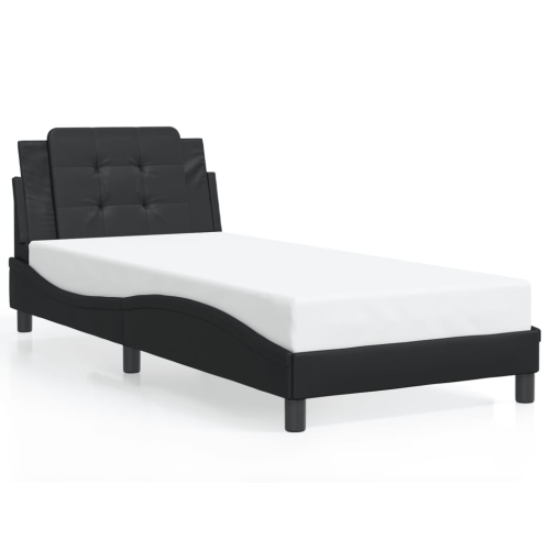 vidaXL Bed Frame with LED without Mattress "Zadar" Black 100x203 cm