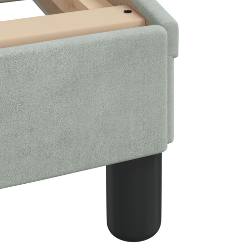 VidaXL Cadre de lit sans matelas «&nbsp;Hanko&nbsp;» Gris pâle 100 en velours 203&nbsp;cm