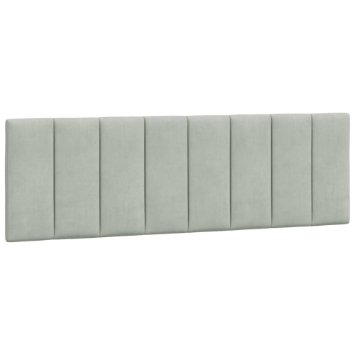VidaXL Cadre de lit sans matelas «&nbsp;Hanko&nbsp;» Gris pâle 152 en velours 203&nbsp;cm