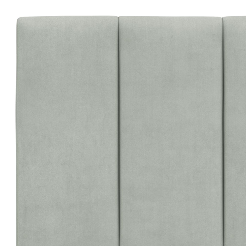 VidaXL Cadre de lit sans matelas «&nbsp;Hanko&nbsp;» Gris pâle 152 en velours 203&nbsp;cm