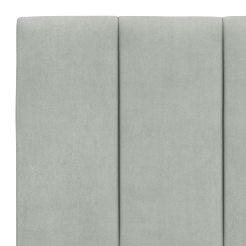 vidaXL Bed Frame with LED without Mattress "Hanko" Light Grey 152x203 cm Velvet