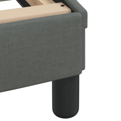 Cadre de lit vidaXL sans matelas «&nbsp;Hvar&nbsp;», tissu 203&nbsp;cm gris foncé de 193&nbsp;po