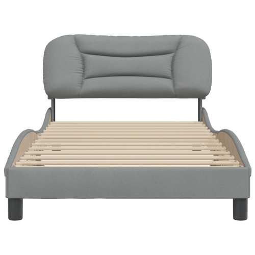 Cadre de lit vidaXL sans matelas «&nbsp;Hvar&nbsp;», tissu 203&nbsp;cm gris pâle 100 unités