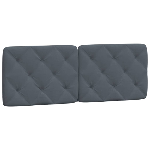 Cadre de lit vidaXL sans matelas gris foncé 137 x 7 x 190&nbsp;cm velours