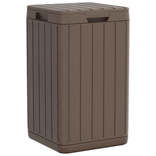 vidaXL Outdoor Garbage Bin Brown 38x38x65 cm PP