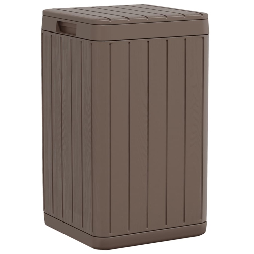 vidaXL Outdoor Garbage Bin Brown 38x38x65 cm PP