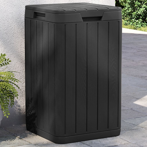 vidaXL Outdoor Garbage Bin Anthracite 38x38x65 cm PP