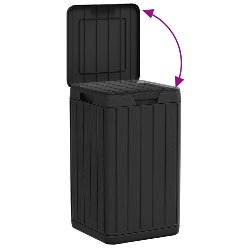 vidaXL Outdoor Garbage Bin Anthracite 38x38x65 cm PP