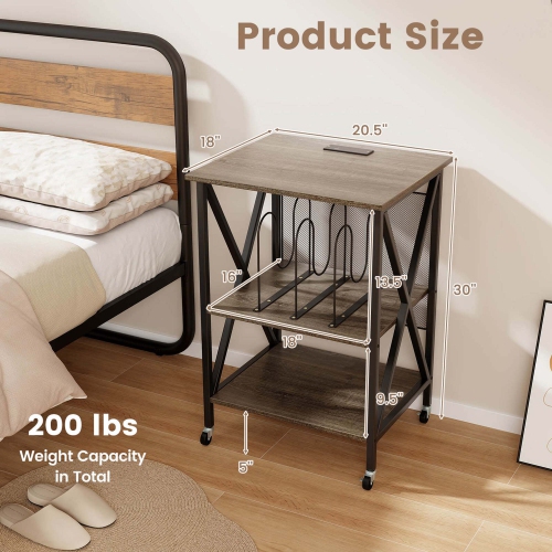 La table de rangement pour disques vinyle de Costway peut contenir jusqu'à 120 disques vinyle