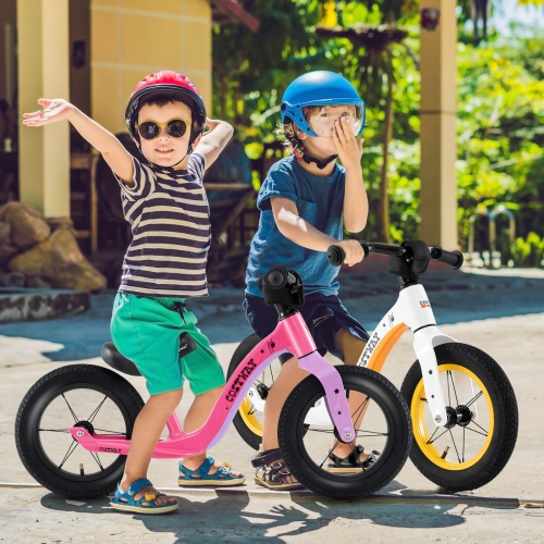 Vélo d'entraînement à pédales pour tout-petits de 12 po de Costway sans réglage de la hauteur du siège