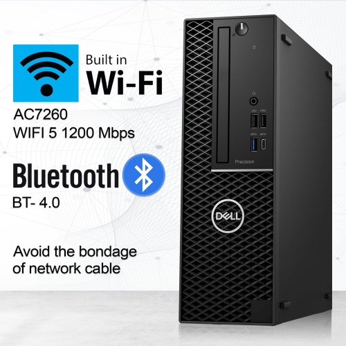 Refurbished - Dell Desktop Precision 3430 SFF Computer PC, Intel Hexa-Core i7-8700 CPU, 16GB RAM, 2TB NVMe SSD, Windows 11 Pro, Built-in WIFI 5 1200