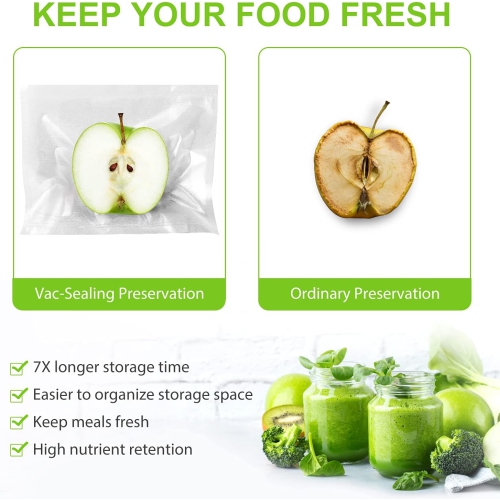 KKOiOS 90Kpa – scelleuse automatique pour aliments avec coupe-capsule et 10pcs sacs, argenté