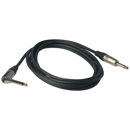 Câble d'instrument RockCable de Warwick - angle/droit TS 9,8 pi noir